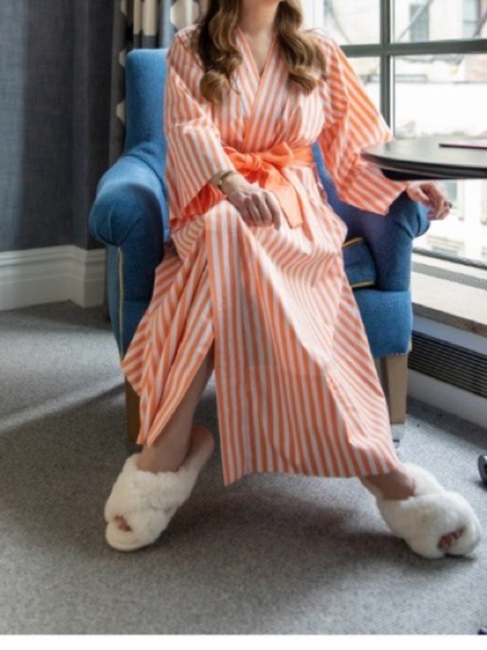 Lake kimono robe in melon